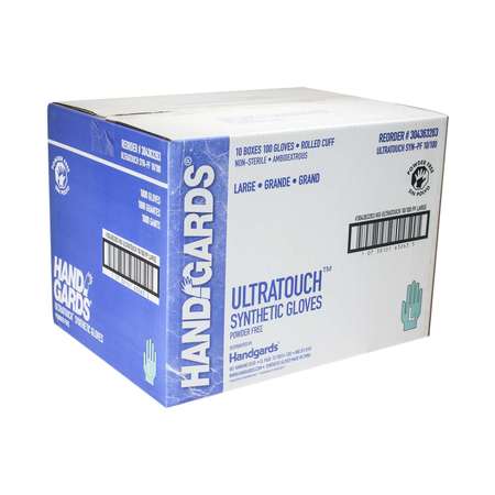 HANDGARDS Handgards Ultratouch Powder Free Large Synthetic Glove, PK1000 304363263